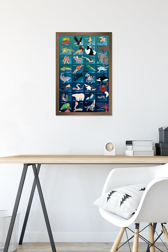 Wild Kratts - Grid Wall Poster, 22.4L" x 14.7W", Bronze Framed Version