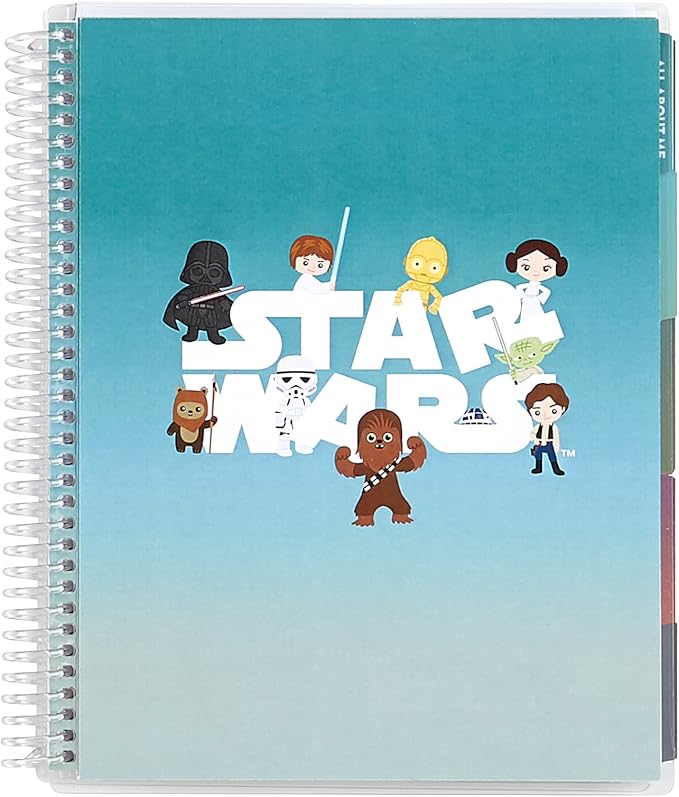 7" x 9" Star Wars Kid's Planner- 114 Pages of Star Wars Themed Activities and Organization for Kids. Reading Log, Allowance and Savings Tracker, Stickers, and More by Erin Condren