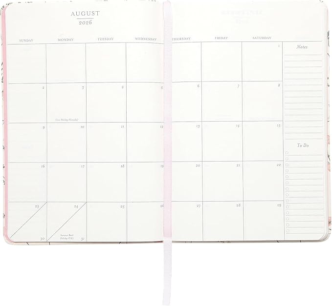 Laura Ashley 2026 Planner - Weekly and Monthly Planner - 8x10 and 6x8 Planning Notebook and Calendar Agenda, Size 6X8, Ivory Floral Pastel