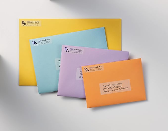 Avery Printable Return Address Labels, 0.5" x 1.75", Matte Clear, 2,000 Blank Mailing Labels (08667)