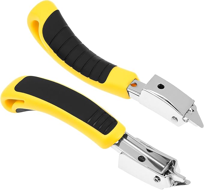 QWORK Heavy Duty Staple Remover Staple Puller Tool, 2 Pack Upholstery Staple Remover with Stainless Steel Tip for Furniture Carpet Cartons Wood Boxes Frames Floors