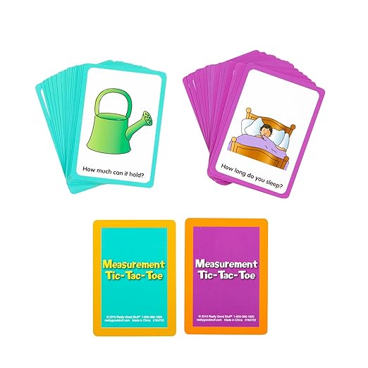 Really Good Stuff Measurement Tic-Tac-Toe Numeracy Center - 1 Kit - Ages 7-8, Grades 2-3