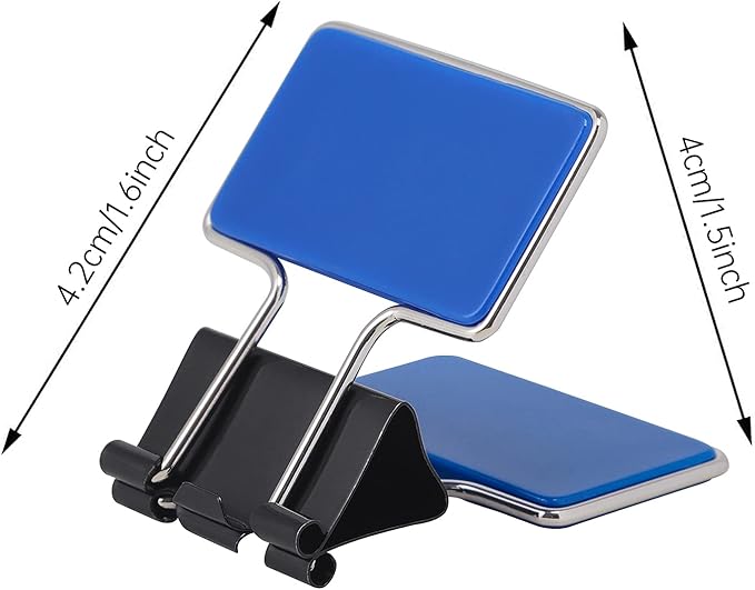 Retangle Medium Paper Clips，Binder Clips, Easy Grip, Assorted Color, Office Supplies，8 Pcs/Set