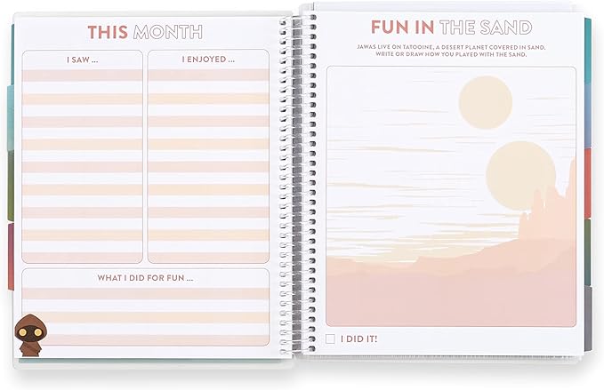 7" x 9" Star Wars Kid's Planner- 114 Pages of Star Wars Themed Activities and Organization for Kids. Reading Log, Allowance and Savings Tracker, Stickers, and More by Erin Condren