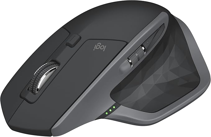 Logitech MX Master 2S Bluetooth Edition Wireless Mouse, Multi-Surface, Hyper-Fast Scrolling, Ergonomic, Rechargeable, Connects Up to 3 Mac/PC Computers,Color-Graphite.