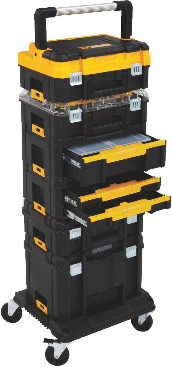DEWALT Tool Storage Organizer Cart, Use With TSTAK System, Heavy Duty Wheels for Rolling, Organizer for Jobsites (DWST17889)
