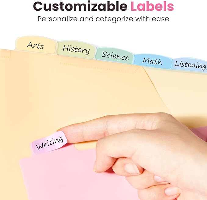 Sooez 8-Tab Binder Dividers with Two Pockets, 8 Tabs Dividers for 3 Ring Binder Organizers, 3-Hole Plastic Sheets Protectors for US Letter Size, School, College, Office Supplies, Pastels, Set of 3