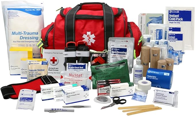 First Aid Only 91484 Basic First Aid Kit First Responder Bag with Bleed Control, 335 Pieces