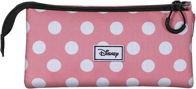 Minnie Mouse Closer-Triple Pencil Case, Pink, 23 x 11 cm, Pink, One Size, Triple Pencil Case Closer