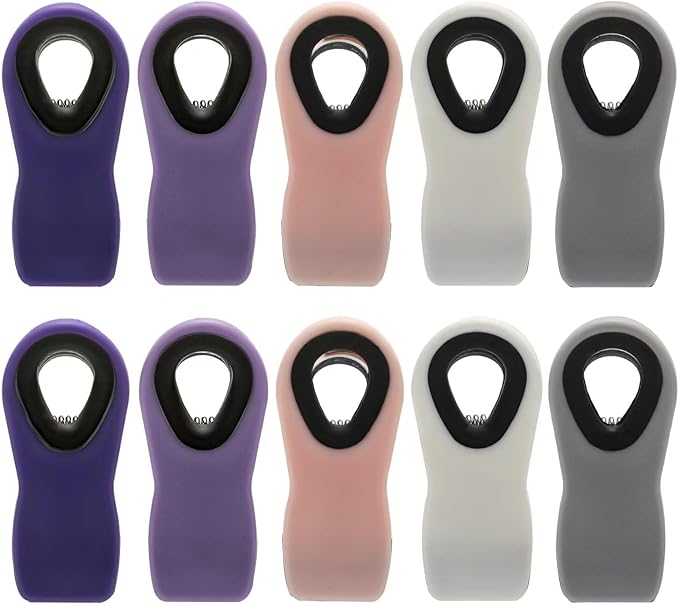 Chip Clips Bread Clips Bag Clips Magnetic Clips Chip Clip Chip Clips Bag Clips Food Clips Clips for Food Packages Chip Bag Clip (10pcs Purple)