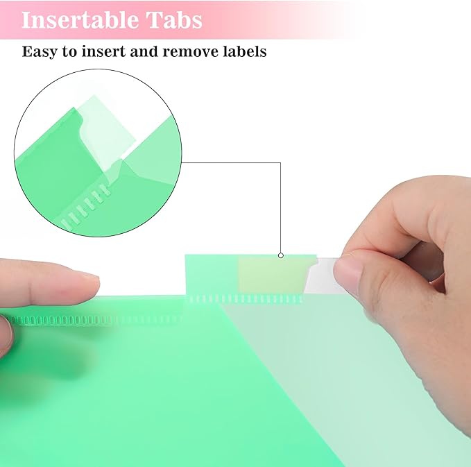 8-Tab Dividers for 3 Ring Binder, 24 Count Binder Dividers with Pockets, Subject Dividers, 3-Hole Plastics Sheets Protectors for US Letter Size in 0.5", 1",2" Binders, Pastel 8 Color, 3 Packs