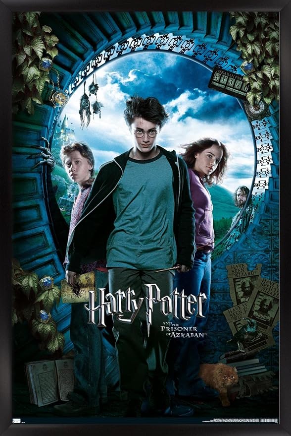 Trends International Harry Potter and the Prisoner of Azkaban - Sky One Sheet Wall Poster, 22.37" x 34.00", Black Framed Version