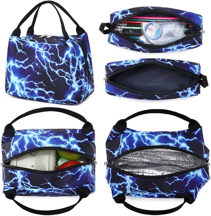 Meisohua School Backpack for Teens Girls Boys Backpack for Elementary Middle School Bookbag for Kids Backpack Lunch Bag Set