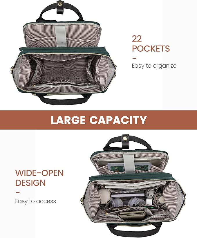 LOVEVOOK Laptop Backpack for Women, 15.6'' Waterproof Nurse Bag Teacher Work Backpack Purse for Women, Travel Computer Backpack for College Office Business Ladies