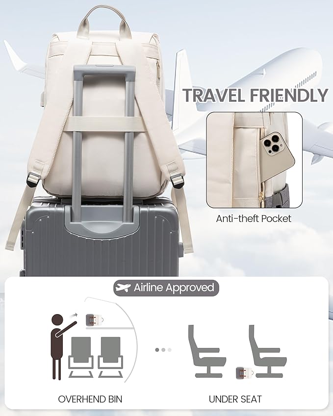 LOVEVOOK Travel Laptop Backpack Purse for Women Fashion Vintage Computer Backpack 15.6 Inch Large Teacher Nurse Backpack Casual Daypack for Business Work College