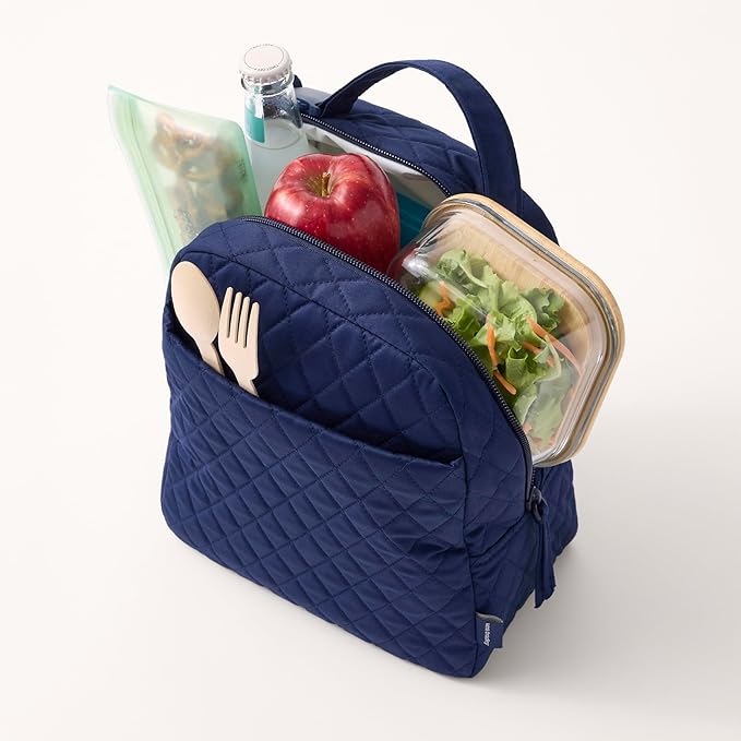 Premium Cotton Large Lunch Bag, Moonless Night, One Size