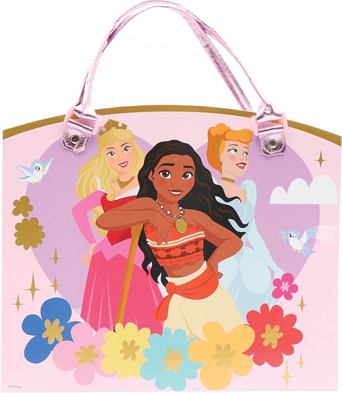 Disney Princess Activity Tote – Ultimate Princess Adventure Bag with Coloring Books, Stickers, Crayons & Games – Travel-Friendly Art Set for Girls Ages 3+ – Great Gift for Creative Play