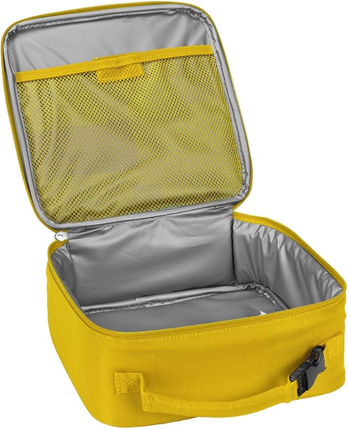 LEGO Lunch Bag, Durable and Insulated, with Mesh Pouch and Zip Compartment, Perfect for On-the-Go Meals, Yellow