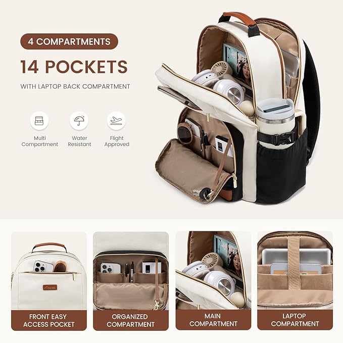 LOVEVOOK Laptop Backpack for Women with Pouch Pocket for Large Capacity Cup,18 Inch Laptop Computer Bag Travel Backpack Purse,Waterproof Work Business Backpack College Teacher Bags,Leopard print