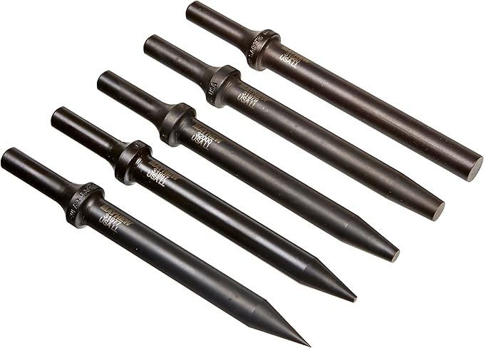 Mayhew Tools 32022 Pneumatic Taper Punch Set, Black Oxide Finish, 5-Piece