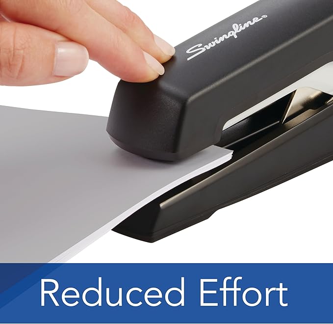 Swingline Stapler, Omnipress 30 Stapler, "Press Anywhere for Easier Use", 30 Sheet Capacity, Black/Gray (5000585A)