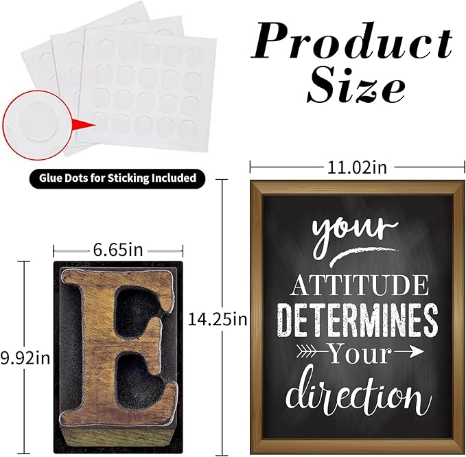 DUAIAI 13 Pieces Industrial Chic Bulletin Board Posters, Inspirational Quote Positive Affirmation Motivational Posters with Welcome Sign for School Decor Classroom Decorations