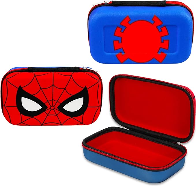 Spiderman Pencil Box Set - Marvel School Supplies Bundle with Spider-Man Pencil Case, Pens, Bookmark, Stickers, More | Spiderman Stationery Set for Kids, Boys, Toddlers