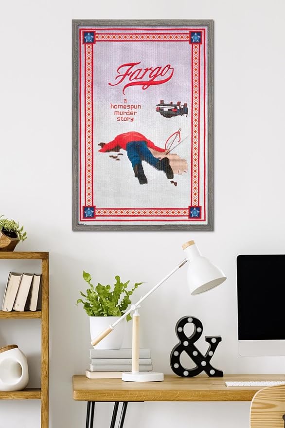 Fargo (1996) - One Sheet Wall Poster, 34L" x 22.4W", Barnwood Framed Version