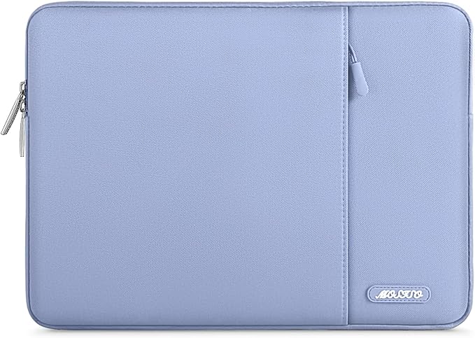 MOSISO Laptop Case 14 inch, 14 inch Laptop Sleeve Compatible with HP Lenovo Dell ASUS Acer, HP Stream, Dell Latitude, Lenovo IdeaPad, Polyester Vertical Computer Sleeve Bag with Pocket, Pastel Blue