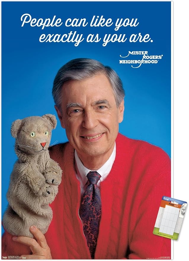 Trends International Mister Rogers - As You Are Wall Poster, 22.375" x 34", Premium Poster & Mount Bundle