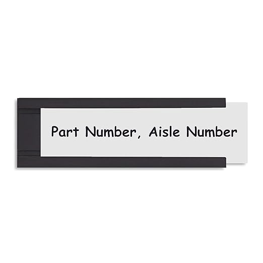 Master Magnetics Heavy-Duty Magnetic Labels - Magnetic Label Holders for a Metal File Cabinet, Shelf, Whiteboard - Fits Signs and Tags - 3" L x 1" H - Includes 35 Perforated Cards - 25-Pack