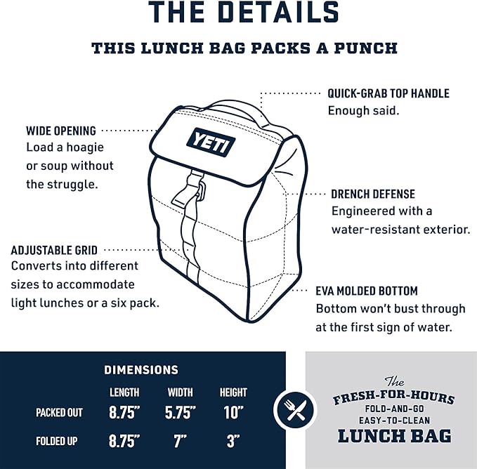 YETI Daytrip Packable Soft Cooler Lunch Bag, Firefly Yellow