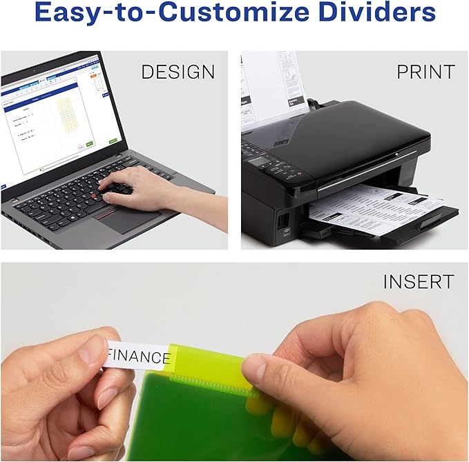 Avery Dividers for 3 Ring Binders, 8-Tab Plastic Binder Dividers, 11" x 17", Insertable Big Tabs, Multicolor (3 Sets of 11179)