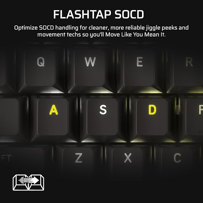 Corsair Vanguard 96 Wired Mechanical Gaming Keyboard – 96% Layout, MLX Plasma Linear Switches, 8000Hz Polling, LCD Display, Virtual Stream Deck, G-Keys, SOCD Flashtap, QWERTY US – Black