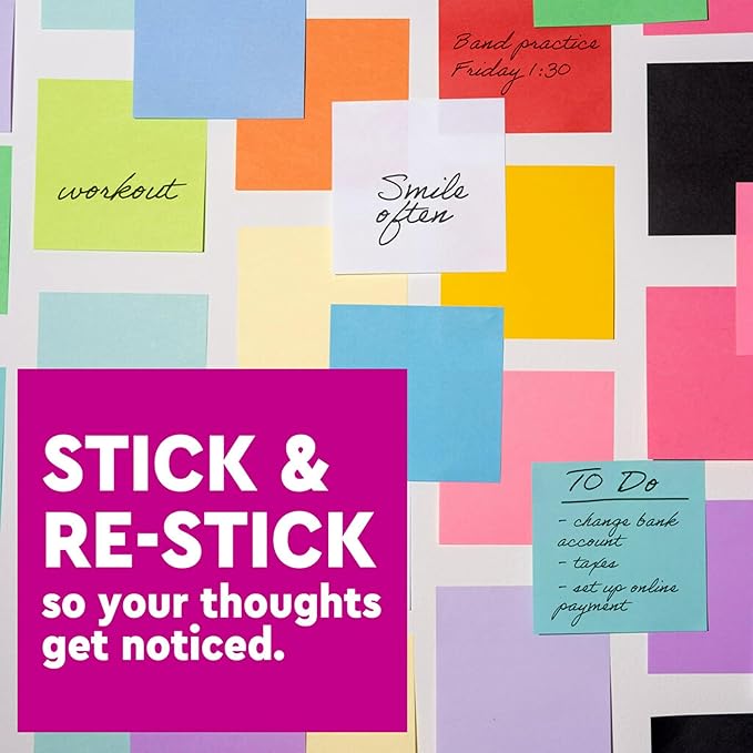 Post-it Super Sticky Notes, 5 Sticky Note Pads, 3 x 3 in., Ideal for Organization in Your Dorm, Home or Office, Single Color Packs Collection, Lucky Green