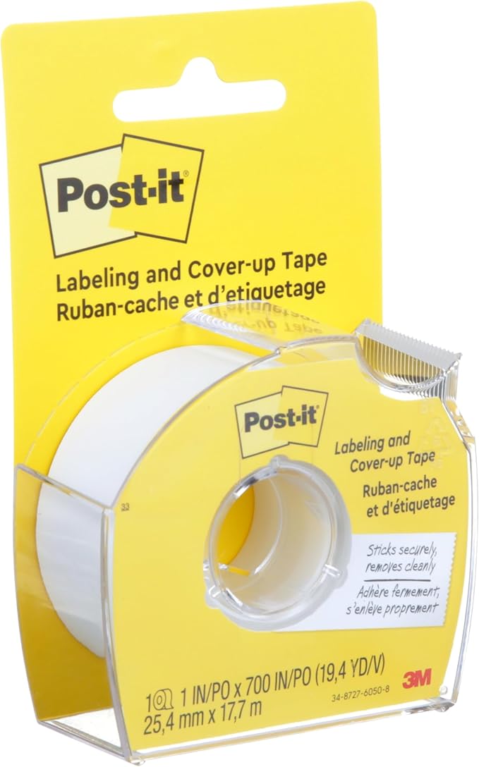 Post-it Labeling & Cover-Up Tape, 1 Roll, 1 in x 700 in (658)