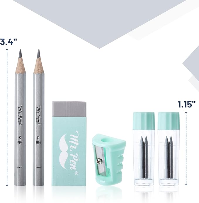 Mr. Pen- Geometry Set, 13 pcs, Compass for Geometry Compass, Geometry Kit Set with Shatterproof Storage Box, Math Compass, Geometry Set for School, Compass Math, Protractor and Compass Set