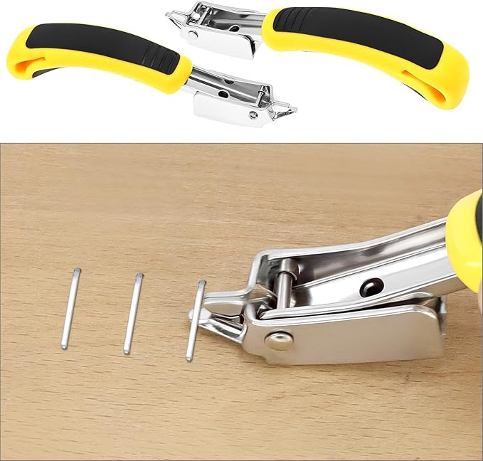 QWORK Heavy Duty Staple Remover Staple Puller Tool, 2 Pack Upholstery Staple Remover with Stainless Steel Tip for Furniture Carpet Cartons Wood Boxes Frames Floors