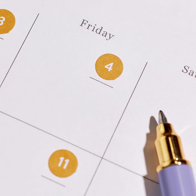 Erin Condren Colorful Calendar Date Dots, 12 Sheets of Multicolor Number Stickers for Undated Planners and Calendars, Monthly Date Dot Stickers for Easy Scheduling and Planning