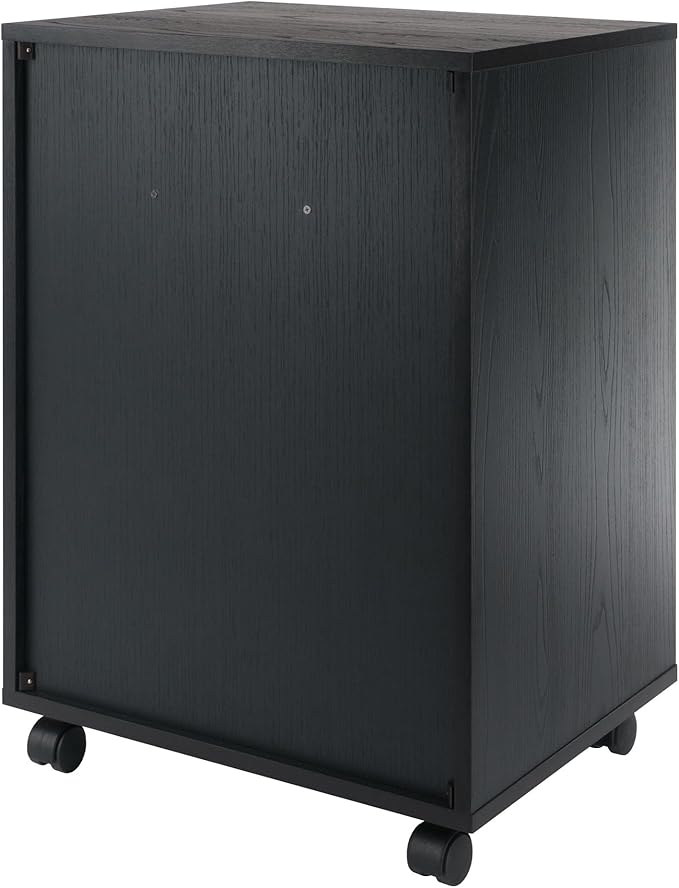 Winsome Halifax Bins & Drawers Mobile Storage Cabinet, for Home Office, Black