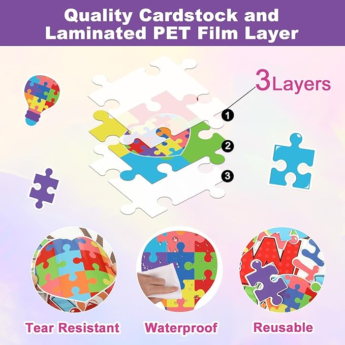 Motivational Bulletin Board Decoration Set Classroom Positive Inspirational Grade Decor Puzzle Pieces Cutouts for Chalkboards Welcome Back to School Home Wall (kindergarten，1st，2nd，3rd，4th，5th，6th)
