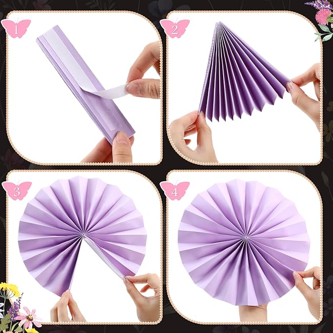 Pajean 62 Pcs Wildflower Classroom Bulletin Board Decorations with 3D Paper Fans Inspirational Posters Cutouts Floral Positive Bulletin Board Set Motivational for School Classroom Home Decorations