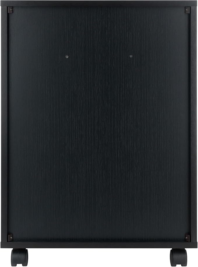 Winsome Halifax Bins & Drawers Mobile Storage Cabinet, for Home Office, Black