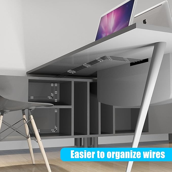 XHF 50pcs Medium Self Adhesive Cable Clips Clear,Wire Clips Cable Management Wire Organizer Cord Holder for Under Desk, Car, Wall, TV PC Ethernet Cable (Pack of 2)
