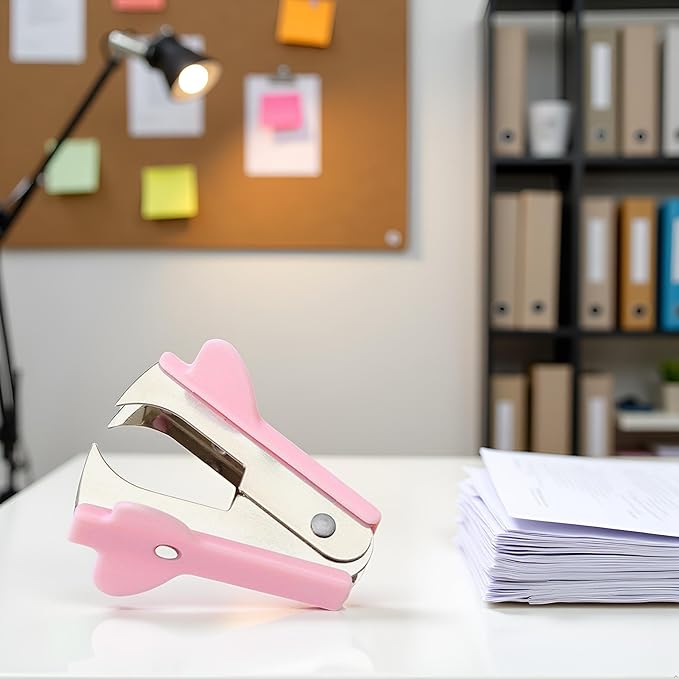 Pink Staple Remover, Staple Puller Tool, Modern Plastic Office School Supplies