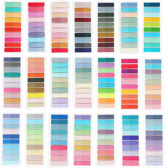 (4200 Pcs) Book Tabs for Annotating, Sticky Tabs Transparent Small Sticky Notes Flags, Colorful Morandi Page Markers for Notebooks, Multi-Colored Writable and Repositionable Book Flags Strip