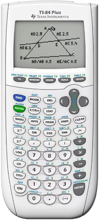 Texas Instruments Ti-84 Plus Graphing Calculator, White