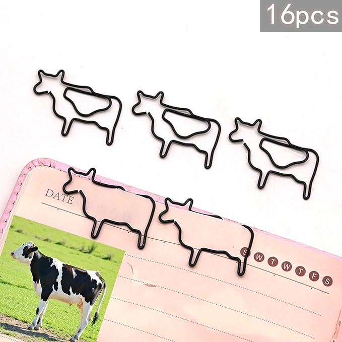 96 pcs Cute Animal Shaped Paper Clips Assorted Colors, Fun Office and School Supplies for Coworkers, Teachers and Students