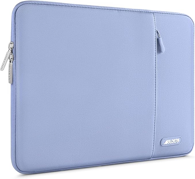 MOSISO Laptop Case 14 inch, 14 inch Laptop Sleeve Compatible with HP Lenovo Dell ASUS Acer, HP Stream, Dell Latitude, Lenovo IdeaPad, Polyester Vertical Computer Sleeve Bag with Pocket, Pastel Blue