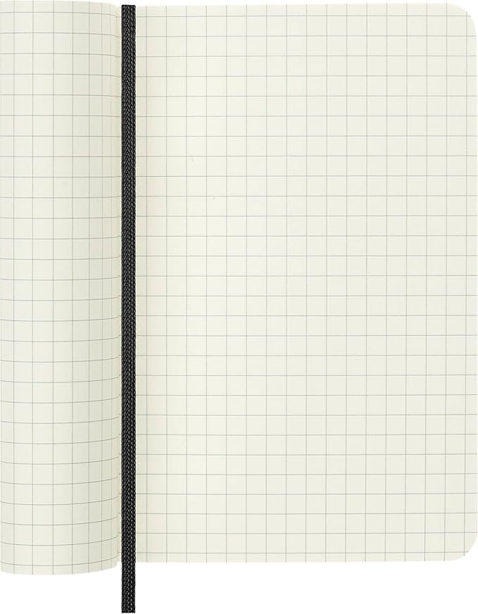 Moleskine Classic Notebook, Soft Cover, Pocket (3.5" x 5.5") Squared/Grid, Black, 192 Pages